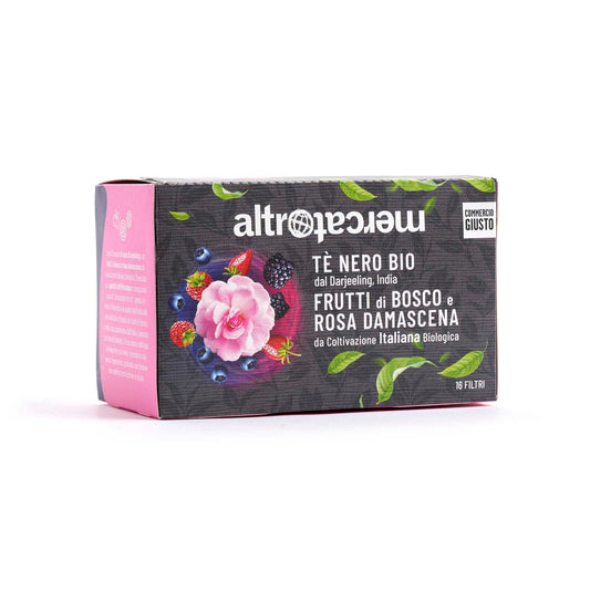 Tè nero Darjeeling frutti di bosco e rosa damascena - bio | 16 filtri