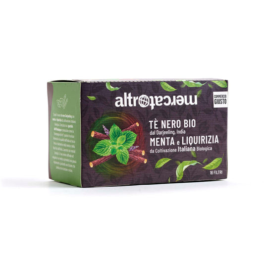 Tè nero Darjeeling menta e liquirizia - bio | 16 filtri