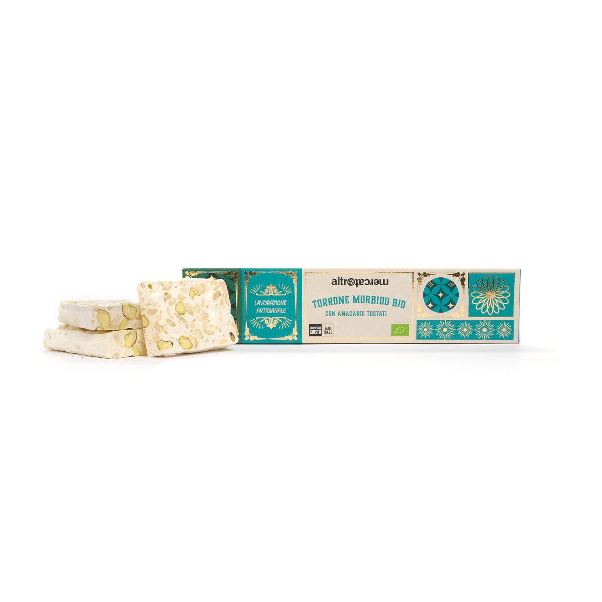 Torrone morbido stecca con anacardi e miele - bio | 90 gr