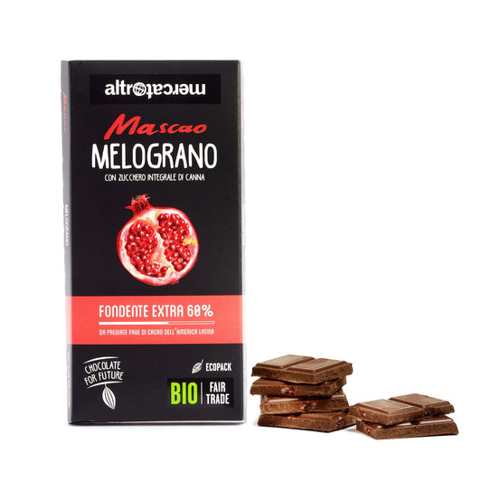 Cioccolato Mascao fondente extra al melograno - bio | 80 g