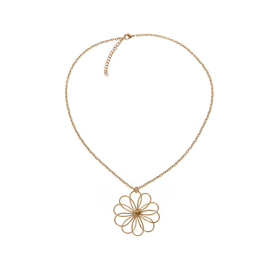 Collana Fiore ottone