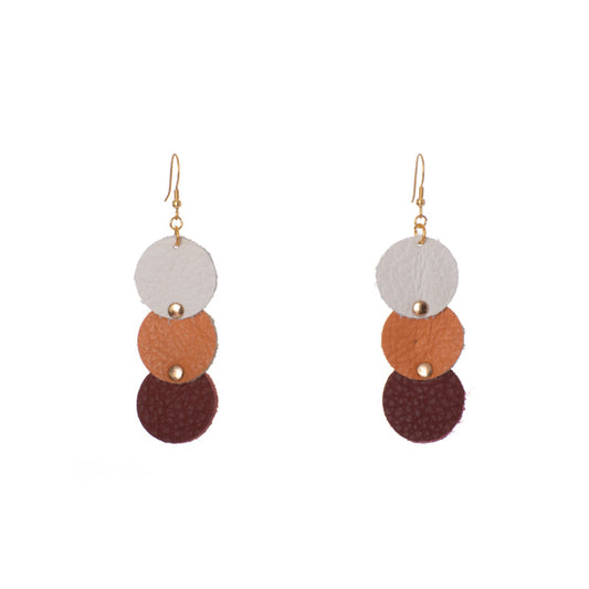 Orecchini Pecan pelle