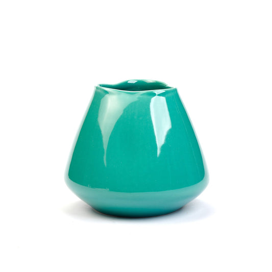 Vaso largo Soft ceramica acquamarina