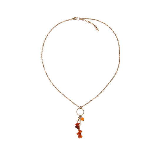 Collana Rugiada ottone e corniola