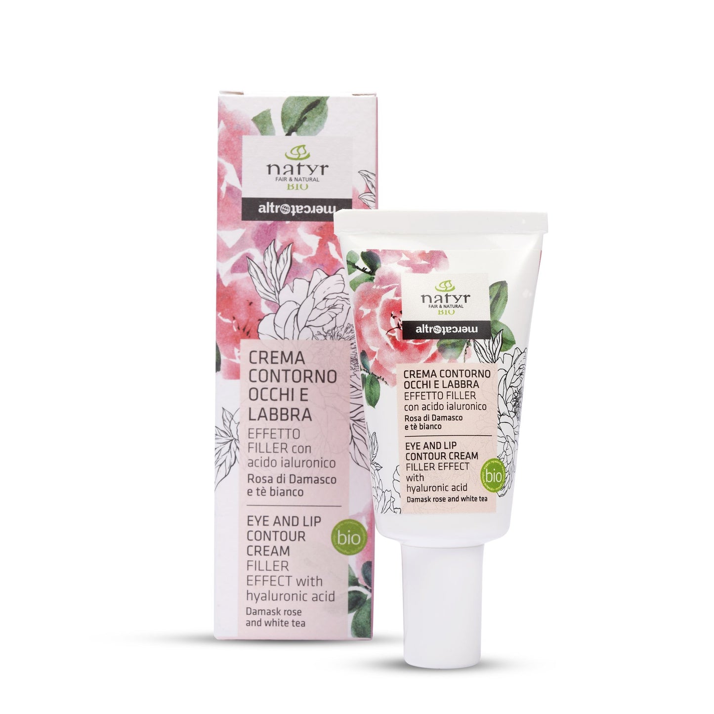 Contorno occhi e labbra rosa di damasco - bio | 30 ml