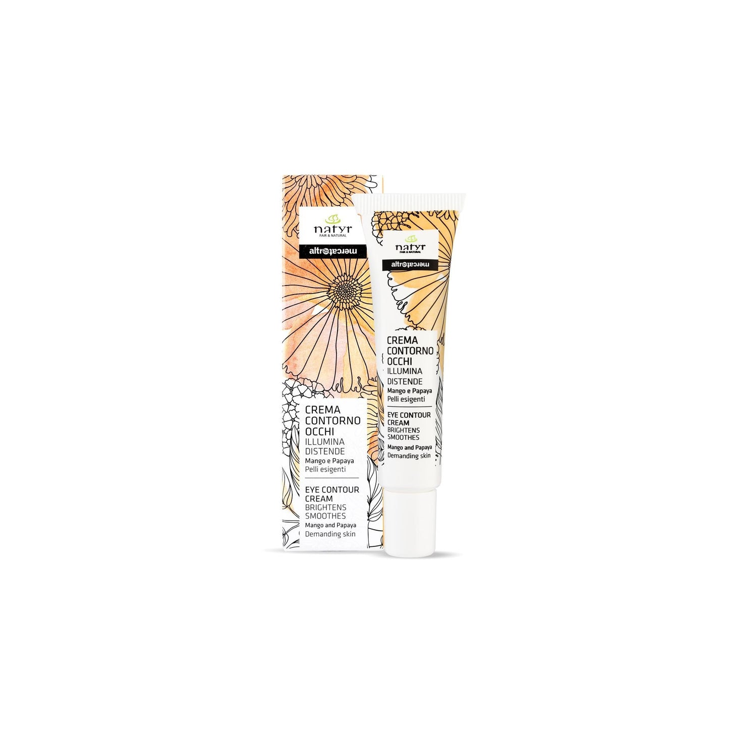 Crema contorno occhi illumina e distende Mango e papaya | 15 ml