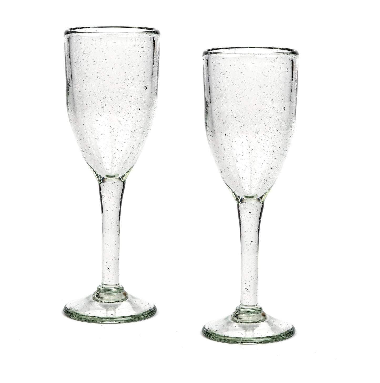 Coppia bicchieri flute Trasparenze vetro soffiato