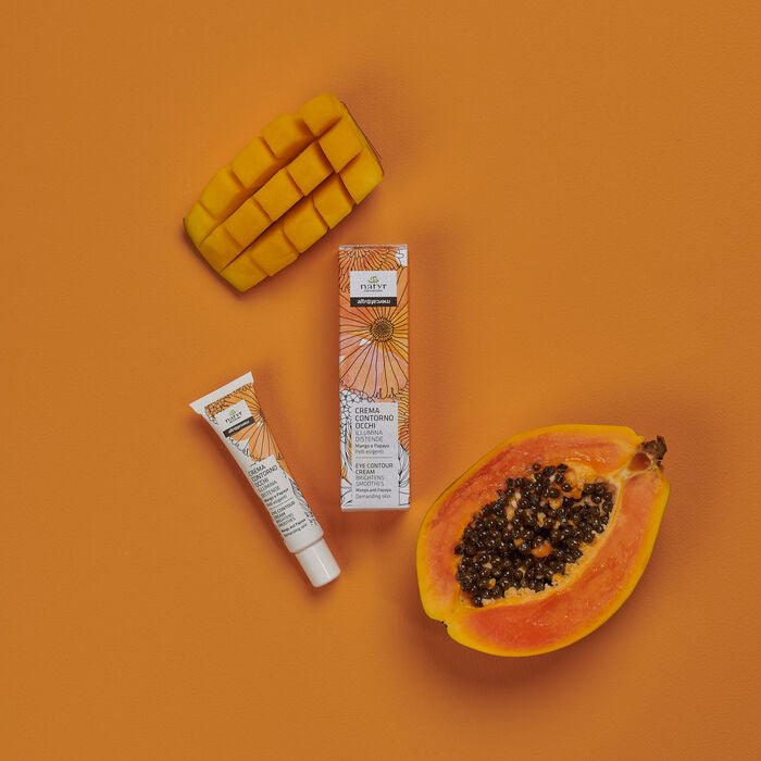 Crema contorno occhi illumina e distende Mango e papaya | 15 ml