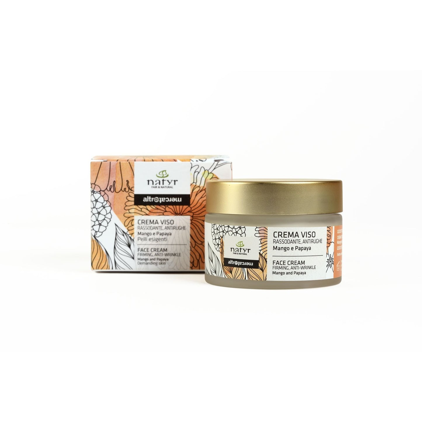 Crema viso rassodante antirughe mango e papaya | 50 ml