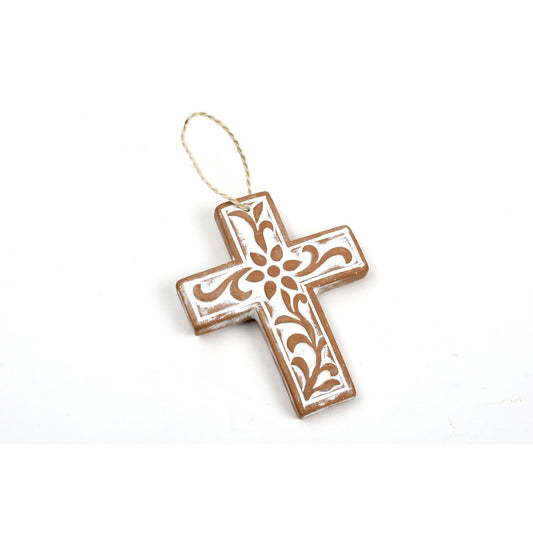 Croce Floreale terracotta