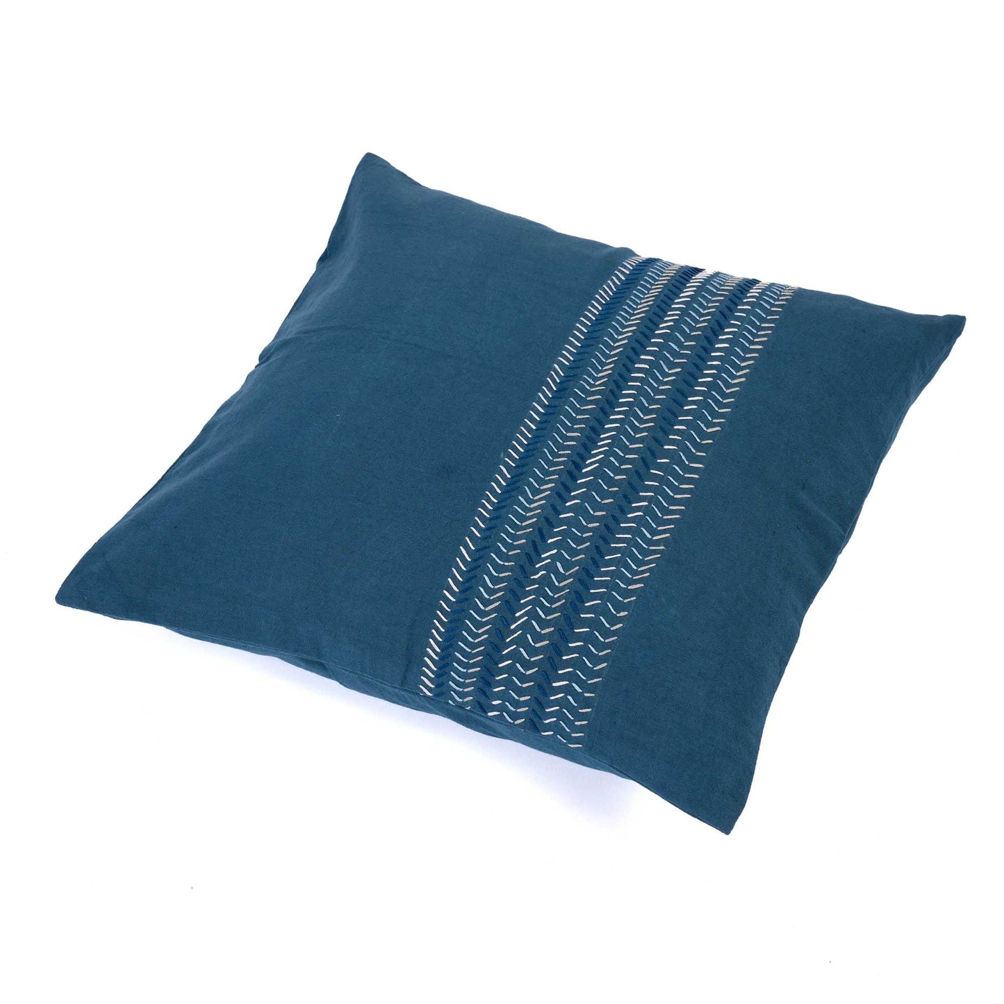 Federa cuscino Kantha ricami cotone