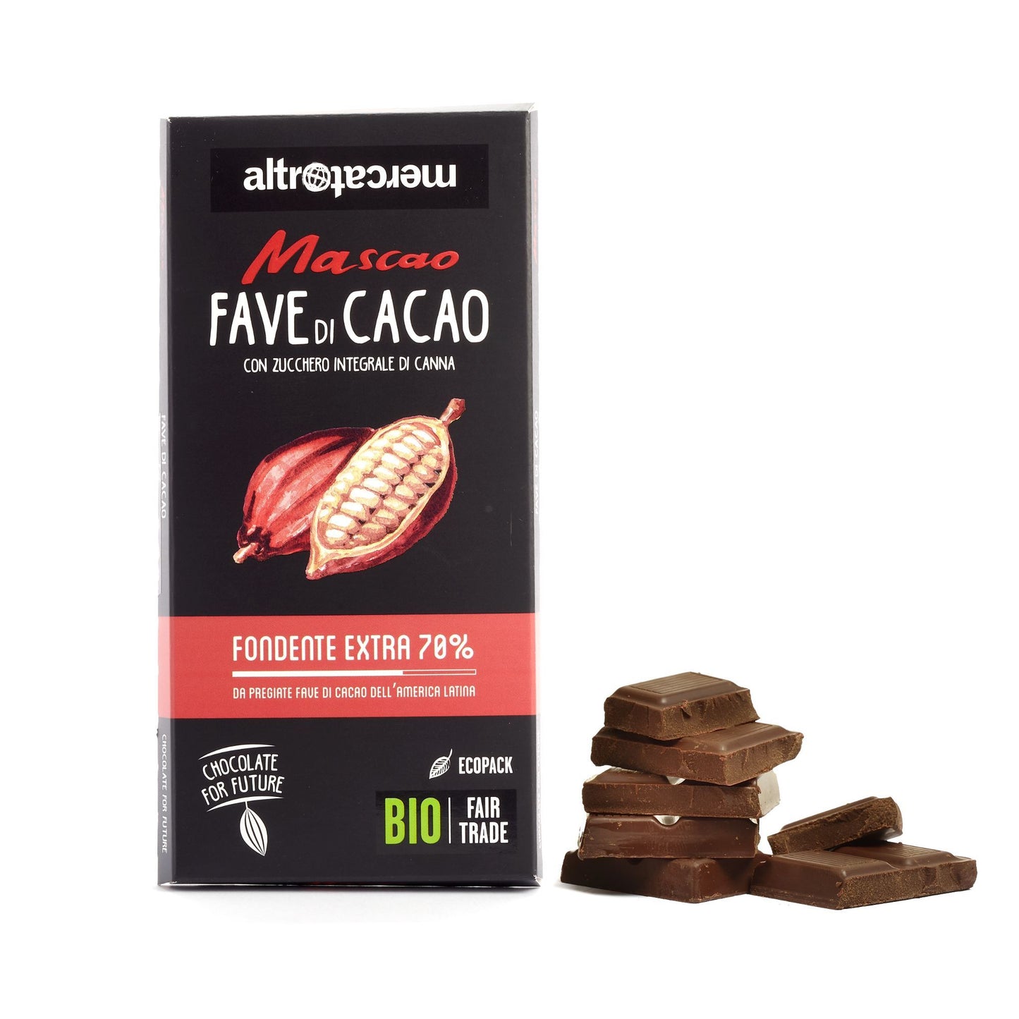 Cioccolato Mascao fondente extra fave di cacao - bio | 80 g