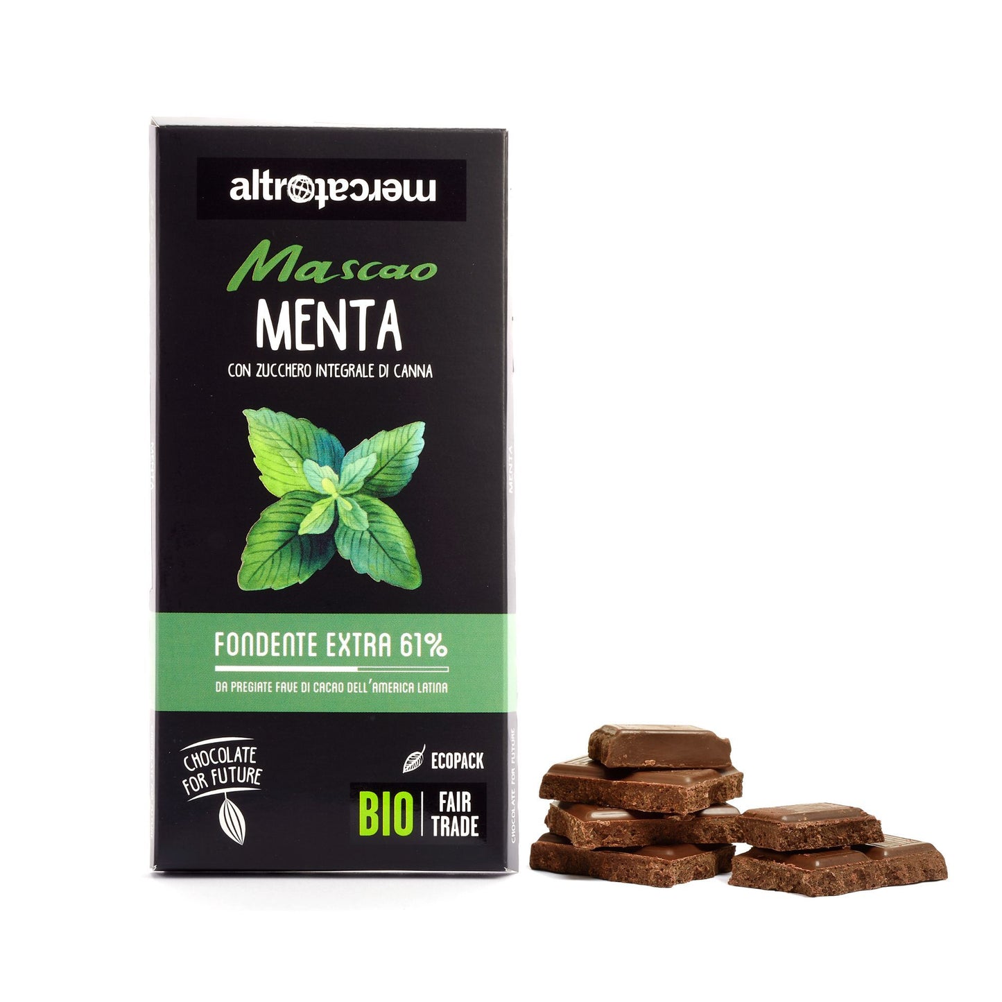 Cioccolato Mascao fondente extra alla menta - bio | 80 g