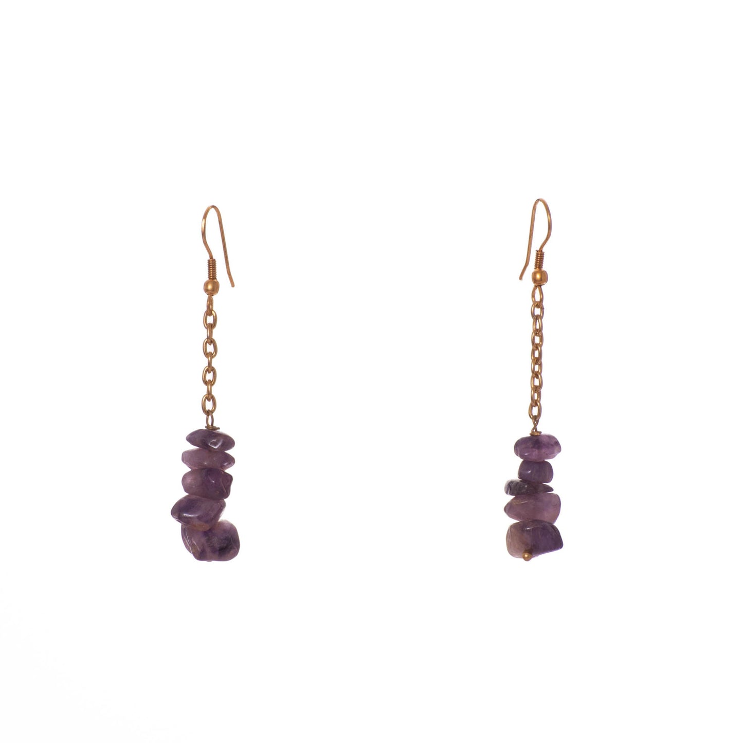 Orecchini Rugiada ottone e pietre