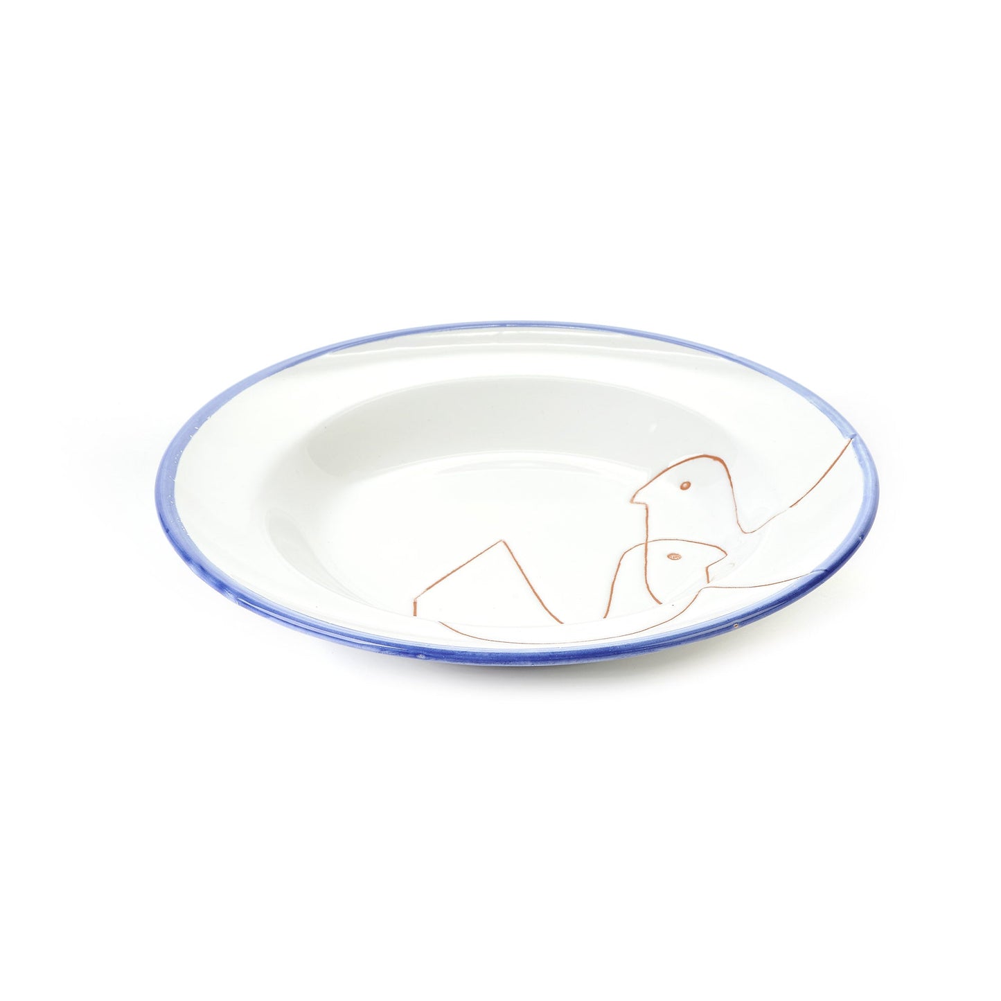 Piatto fondo Pavoncelle ceramica