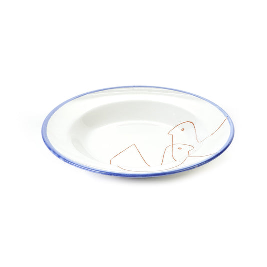 Piatto fondo Pavoncelle ceramica