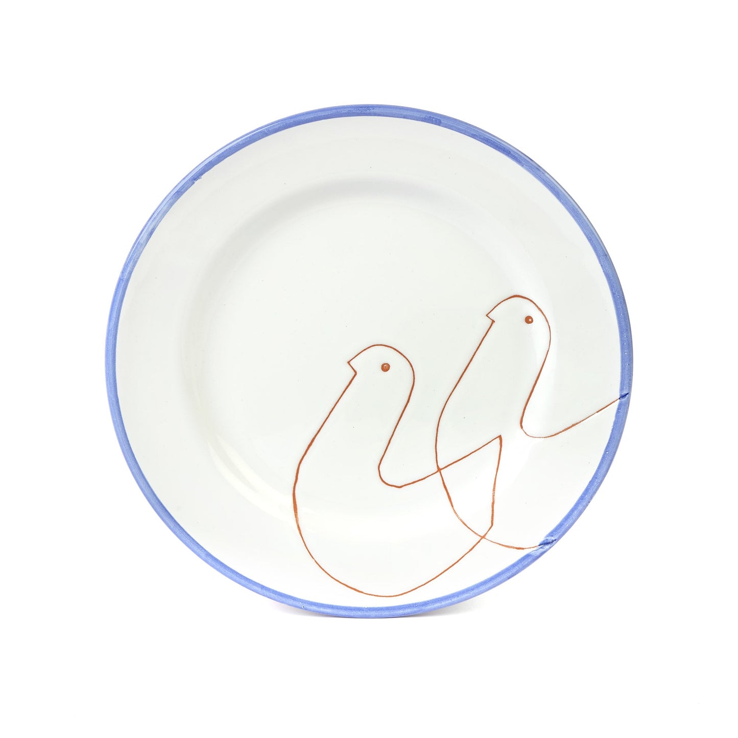 Piatto fondo Pavoncelle ceramica