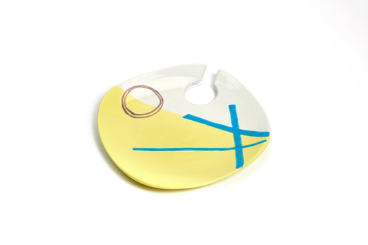 Piatto squadrato porta flute Party ceramica