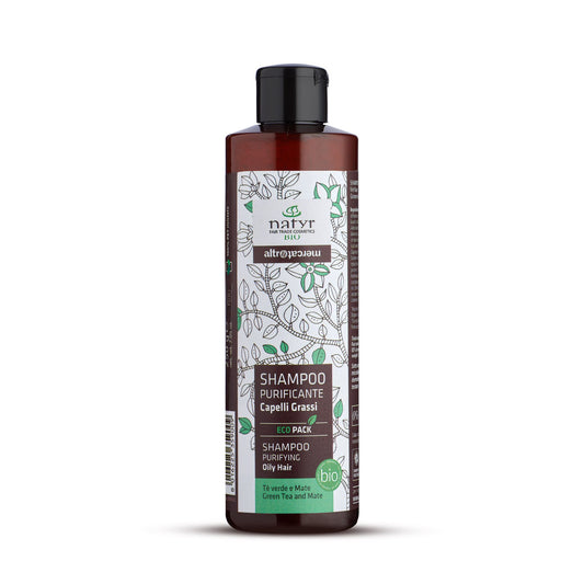 Shampoo purificante tè verde e erba mate - bio | 200 ml