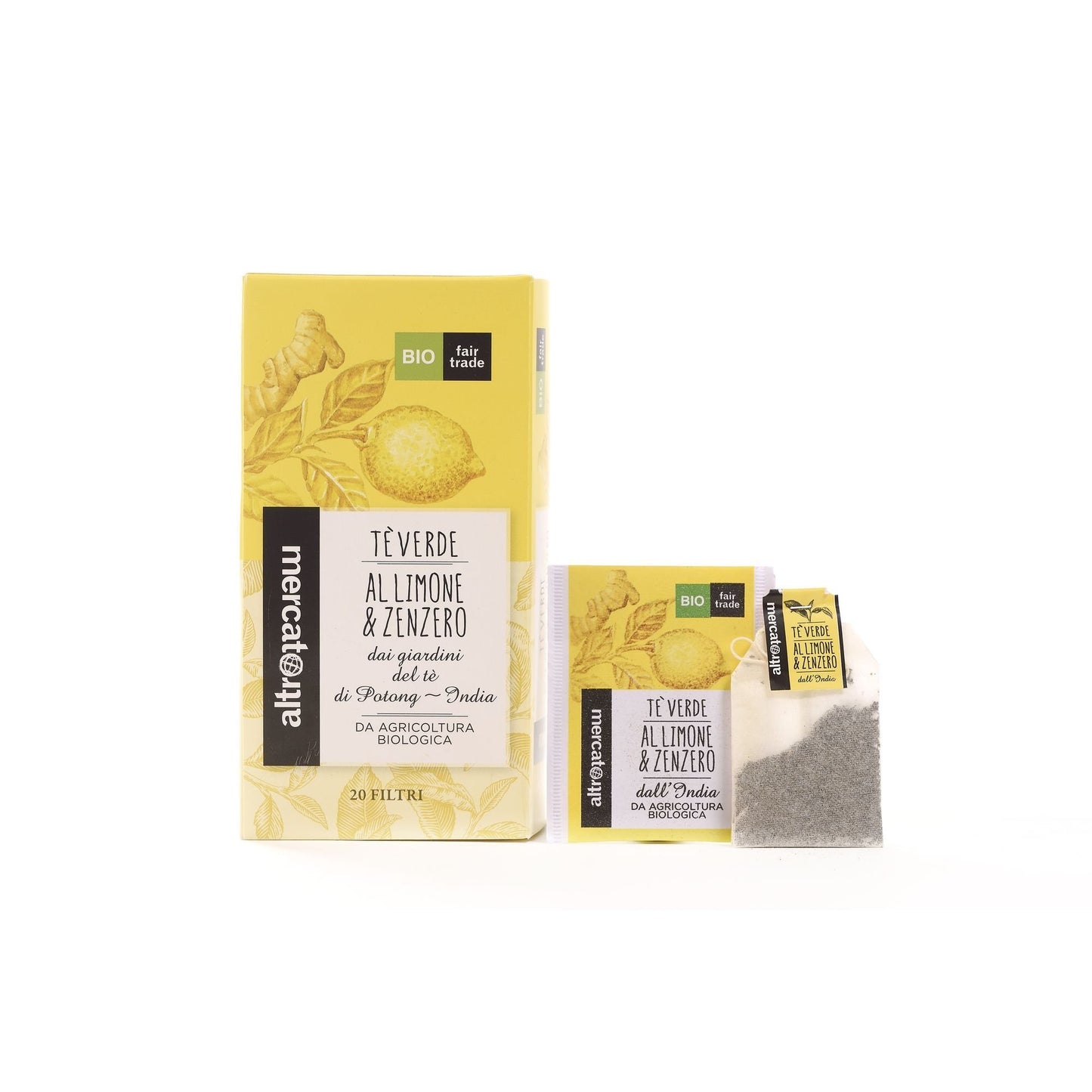 Tè verde limone e zenzero in filtri - bio | 40 g