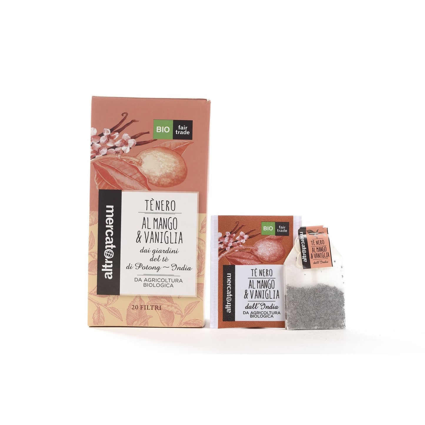 Tè nero mango e vaniglia in filtri - bio | 40 g