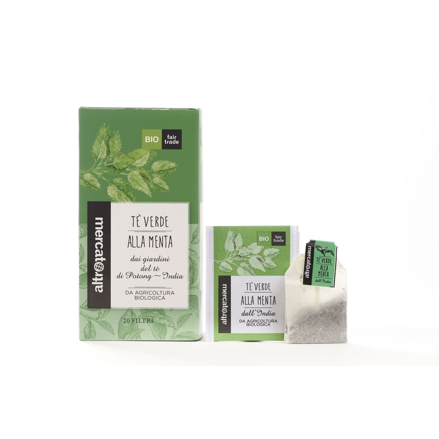 Tè verde alla menta in filtri - bio | 40 g